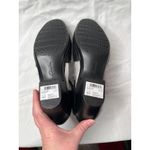 Clarks Emily Rae Black Leather Mary Jane Block Heel Shoes Size 10W Photo 3