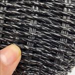 Vintage Geni made in Hong Kong black basket weave bag summer winter formal Photo 8