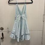 Simplee Apparel Simplee Light Blue Sleeveless Romper with Lace Detail Photo 1