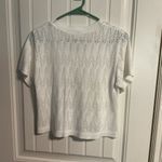 Cato  White Open-Knit Cardigan Sweater Photo 2