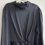 Boohoo Plus High Neck Ruched Detail Satin Mini Dress, Black, Size 18 Black Photo 5