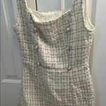 Elegant Cream Tweed Mini Dress Black Size M Photo 1