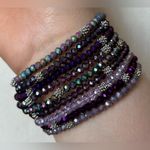 Nine piece sparkly bracelet set Purple Photo 2