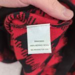 Pendleton Womens Red Black Houndstooth Merino Wool Cardigan Sweater Size Large Photo 3