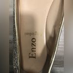 Enzo Angiolini  Silver & Gold Rhinestone Bow Ballet Flats Size 6M Photo 3