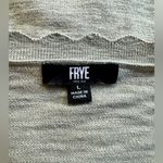 Frye  Sage Green Pointelle Knit Button Cardigan Cotton Boho Cottagecore SZ Large Photo 1