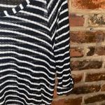 Splendid Black & White Loose Open Knit 3/4 Sleeve High Low Top Women's Size XS Photo 4