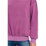 Zenana Outfitters Soft Fleece Pigment Dye Round-neck Sweatshirts Photo 2