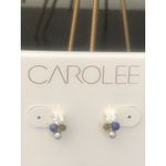CAROLEE Stone & Freshwater Pearl Stud Earrings, Blue/Yellow/Gold,‎ Pearl, NWT Blue Photo 9