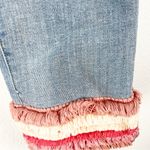 Driftwood Colette Fringe Hem Ruffle Trim Light Wash Ripped Distressed Jeans 25 Photo 7