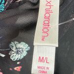 Xhilaration Black floral kimono wrap top and orange sleeveless dress size M/L Photo 4