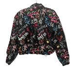New Look | 90’s Vibe Graffiti Lightweight Zip Up Crop Jacket Size Junior Large Photo 1