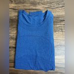 Lululemon  Swiftly Tech Long Sleeve Top Size 8 Thumbholes Blue Photo 2