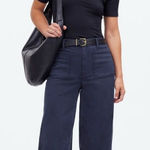 Madewell NWT The Emmett Wide-Leg Pant Patch Pocket Edition Classic Navy- Size 25 Photo 0