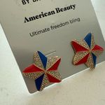 BaubleBar SUGARFIX by American Beauty Statement Earrings - Red/Blue - NWT Photo 3