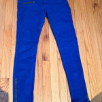 Rag and Bone Vintage Y2K Electric blue colorful moto biker zippers skinny jean 27 Photo 0