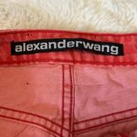 Alexander Wang  Bite Red Denim High Rise Shorts Photo 7