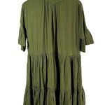 Scotch & Soda Ruffle Tiered Short Sleeve Mini Dress Size Medium US 8 Army Green Photo 0