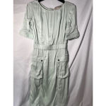 Jason Wu  Mint‎ Green Silk Sheath Dress Size 4 with Cargo Pockets Photo 4