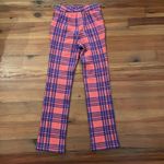 Cynthia Rowley Lincoln Orange Blue Knit Plaid Pants Womens Size 6 Photo 4