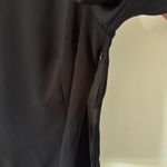 About Us Black Sheer Sleeve Blouse with Ruffle Cuffs Photo 1