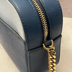Versace  Virtus Shoulder Bag Blue Color Block with Gold Hardware EUC Photo 6