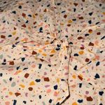 Madewell  tank top blouse speckled size 14 cotton twist tie front detail v neck Photo 2