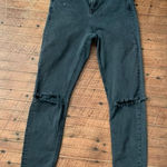 Topshop black moto distressed 28x30 Bikercore ankle jeans Photo 0