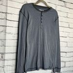Kenneth Cole Reaction Gray Long Sleeve Tee 1/4 Button SZ XL Relaxed Loose Fit Photo 1