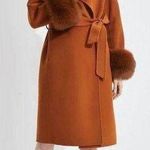 Pissenlit Wool+Cashmere, fox fur coat. S Brown Photo 0