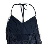 Azalea Wang Black Fringe Halter Mini Dress US M Size M Photo 8