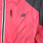 New Balance Women’s Pink Gray Windbreaker Hooded Zip-Up Jacket Photo 4