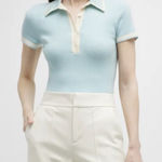 Alice + Olivia  Pia Ribbed Wool Blend Knit Polo Size Small Photo 0