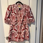 Farm Rio Off-White Tropical Cameo Organic Cotton Romper | M Photo 2