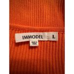 IMMODEL Orange Pin Up Crop Top Shirt Size Large Photo 3