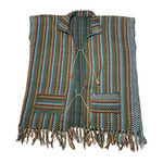 Vintage boho‎ sleeveless duster vest knit fringe hippie top OSFM textured Green Size undefined Photo 0