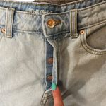 Wild Fable High Rise Denim Short Distressed Womens 8 Freyed Bottom Light Washed Photo 2