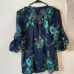 Verve Ami Blue Floral Blouse Photo 1