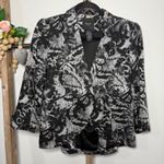 Smythe Les Vestes Black White Snake Lace Print Blazer Jacket Size 10 Photo 1