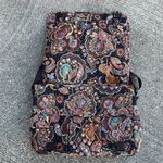 Vera Bradley  Large Messenger Bag Crossbody Paisley Brown Floral Laptop Purse Photo 4