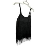Forever 21 Forever‎ 21 Black Top With Layered Fringe Photo 2