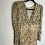 ByTimo | Sheer Floral Ruished‎ Dress Long Sleeve Small Green Photo 4