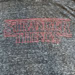 Netflix Stranger Things Gray Red Logo Crew Neck T-Shirt Unisex Small Photo 2