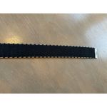 Belt OSFM Metal Silver Tone Elastic Stretch Oval Buckle w/ Enamel & Bling Vtg Photo 7