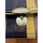 Pour La Victoire Laurent-Brown Striped Clutch Purse Photo 5