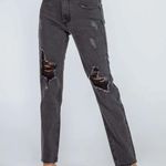 Princess Polly  Zaneta washed black ripped skinny jeans size 12 Photo 1