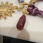 House of Harlow 1960 | Sunburst Pend Necklace w/ Heart Clasp & Adjustable Charms Gold Photo 4