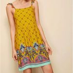 SheIn  Burnt Yellow Patterned Bohemian Dress (S) Photo 4