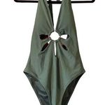 Cupshe  halter neck one piece swimsuit with cutout gold accent M Photo 0