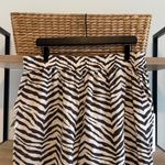 Tahari  100% Linen High-Rise Wide Leg Pull On Zebra Print Crop Pants, 1X Photo 1